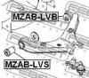 FEBEST MZAB-LVS Control Arm-/Trailing Arm Bush
